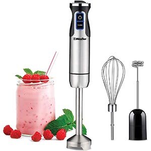 Immersion blender with whisk.