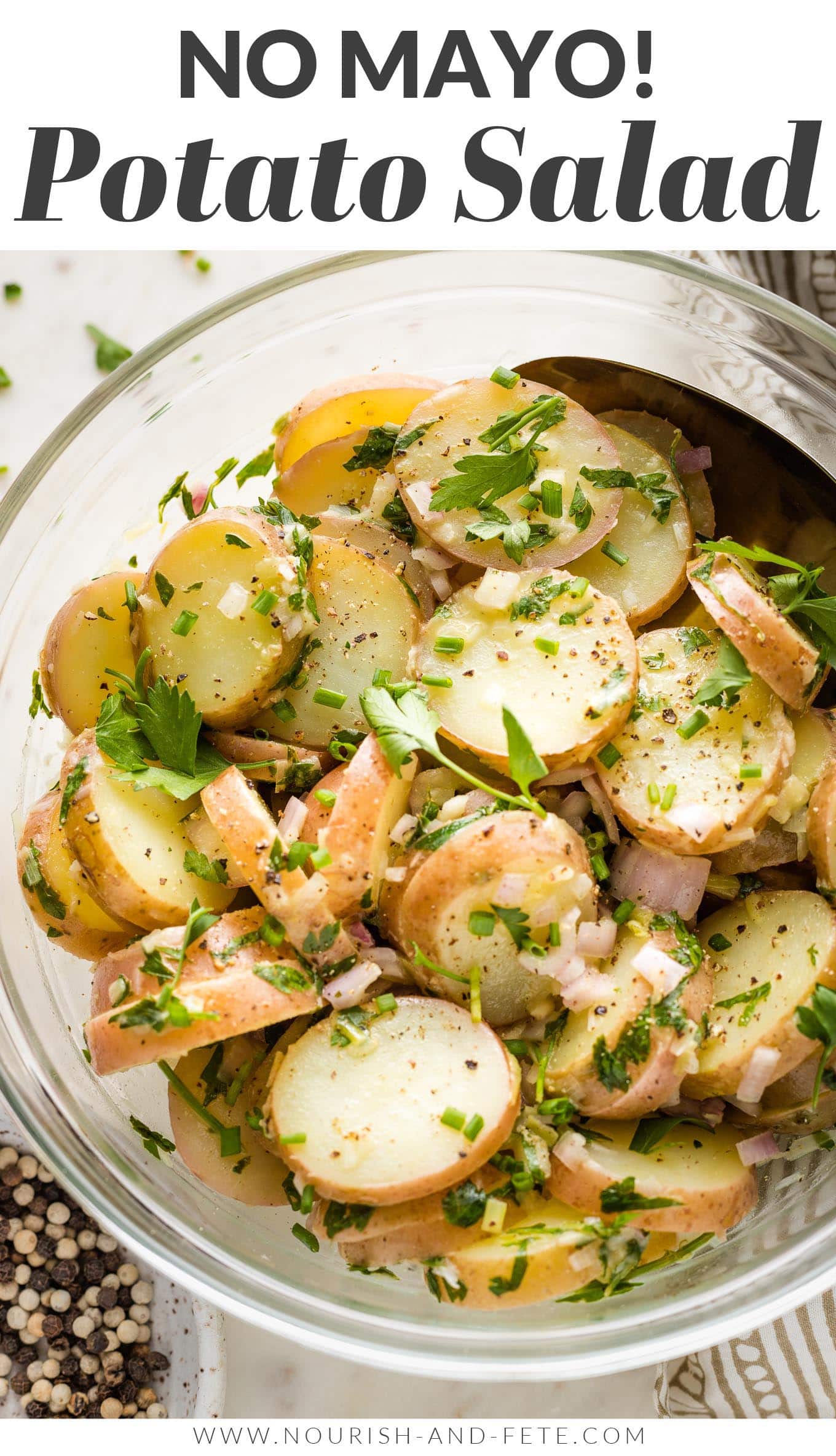 Herb Potato Salad (No Mayo) - Nourish and Fete