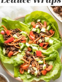 Use ground beef to make these Korean Beef Lettuce Wraps in less than 20 minutes! Delicious, healthy, easy to make; great for meal prep, too!