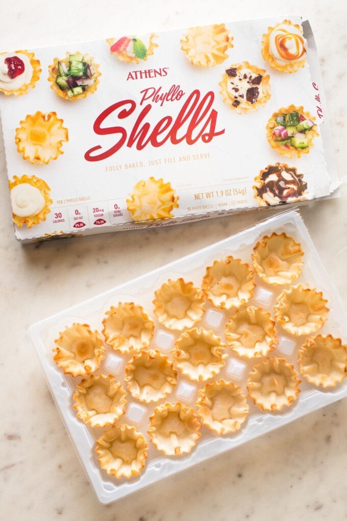 Athens brand phyllo shells, out of the box.