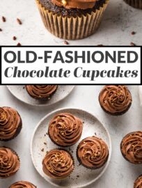 Rich, moist chocolate buttermilk cupcakes are a timeless classic! Top with a luscious swirl of chocolate frosting and get ready to swoon.