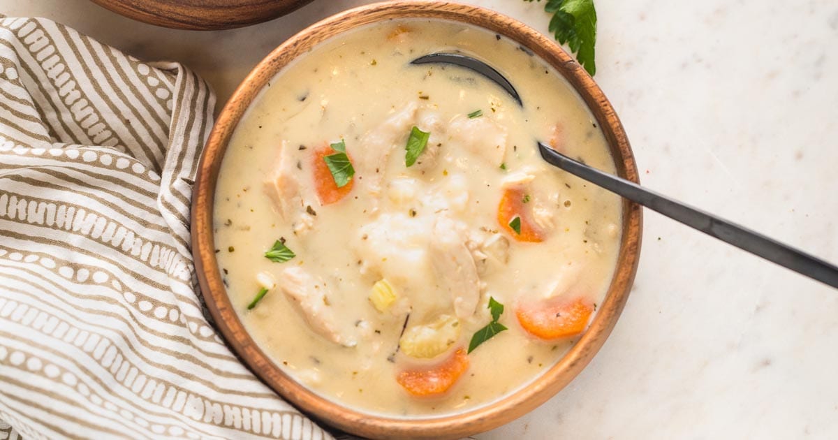 Turkey and Potato Dumpling Soup - Cheese Curd In Paradise