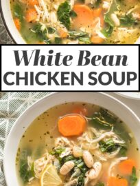 Bowls of this white bean chicken soup make a cozy, healthy, naturally low-carb meal. You'll love the tender veggies, hearty white beans, and zippy burst of lemon. You'll also love using rotisserie chicken to get this on the table in record time!