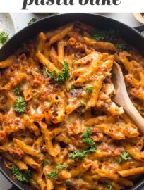 Deliver a cozy and satisfying family dinner with this easy baked Ground Turkey Pasta recipe. You'll love the tender penne tossed in a flavorful sauce of zippy tomatoes, lean turkey, and an Italian herb blend. Ready in about 45 minutes, most of it hands off.