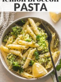 This quick yet hearty Lemon Broccoli Pasta is a true one-pot meal perfect for busy days. Tender broccoli, fresh garlic and lemon, and salty Parmesan combine to make this simple pasta shine.