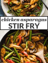 With tender bites of chicken, a rich sweet-and-savory sauce, and a medley of good-for-you veggies, this 25-minute Chicken Asparagus Stir Fry is a crave-inducing weeknight wonder. Best of all, it's quick and simple to make with easy-to-find ingredients.