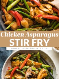 With tender bites of chicken, a rich sweet-and-savory sauce, and a medley of good-for-you veggies, this 25-minute Chicken Asparagus Stir Fry is a crave-inducing weeknight wonder. Best of all, it's quick and simple to make with easy-to-find ingredients.