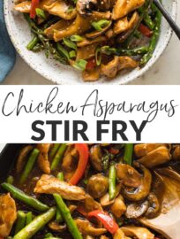 With tender bites of chicken, a rich sweet-and-savory sauce, and a medley of good-for-you veggies, this 25-minute Chicken Asparagus Stir Fry is a crave-inducing weeknight wonder. Best of all, it's quick and simple to make with easy-to-find ingredients.