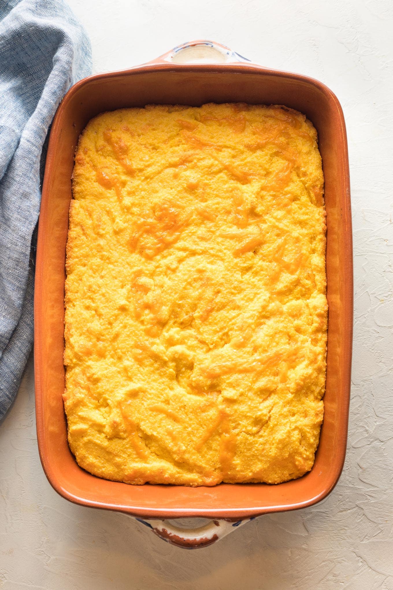 Baked buttermilk cheddar cornbread.