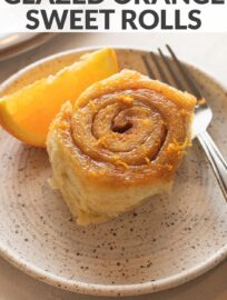 These Glazed Orange Sweet Rolls make an absolutely beautiful breakfast treat. The soft, citrus-infused dough, buttery filling laced with brown sugar, cinnamon, and more orange zest, and sticky orange glaze are perfect together, while the method is an upside-down cake effect that's easy and fun.