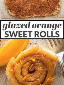 These Glazed Orange Sweet Rolls make an absolutely beautiful breakfast treat. The soft, citrus-infused dough, buttery filling laced with brown sugar, cinnamon, and more orange zest, and sticky orange glaze are perfect together, while the method is an upside-down cake effect that's easy and fun.