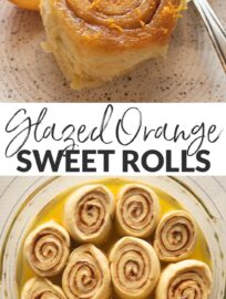 These Glazed Orange Sweet Rolls make an absolutely beautiful breakfast treat. The soft, citrus-infused dough, buttery filling laced with brown sugar, cinnamon, and more orange zest, and sticky orange glaze are perfect together, while the method is an upside-down cake effect that's easy and fun.