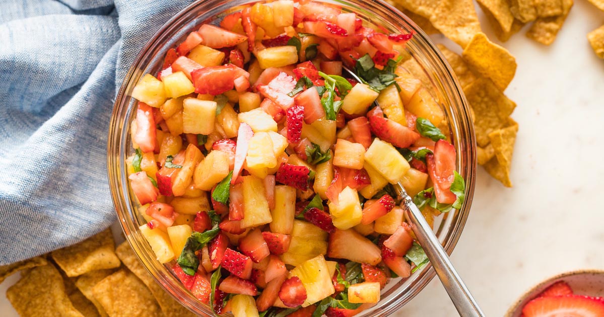 Balsamic Strawberry Pineapple Salsa