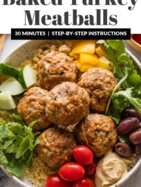 Looking for simple, healthy foods that everyone will happily scarf down? These Baked Turkey Meatballs are just the ticket! Full of lean protein with a few vegetables snuck in, they're easy to prepare, reheat well, and a good size and texture for even the littlest diners. Not to mention, extremely delicious!