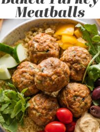 Looking for simple, healthy foods that everyone will happily scarf down? These Baked Turkey Meatballs are just the ticket! Full of lean protein with a few vegetables snuck in, they're easy to prepare, reheat well, and a good size and texture for even the littlest diners. Not to mention, extremely delicious!