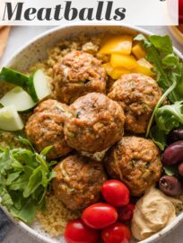 Looking for simple, healthy foods that everyone will happily scarf down? These Baked Turkey Meatballs are just the ticket! Full of lean protein with a few vegetables snuck in, they're easy to prepare, reheat well, and a good size and texture for even the littlest diners. Not to mention, extremely delicious!