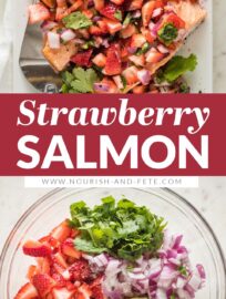 This easy roast Salmon with Strawberry Salsa feels elegant but takes just 20 minutes and minimal effort. Perfect for summer weeknights and entertaining!