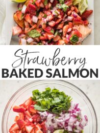 This easy roast Salmon with Strawberry Salsa feels elegant but takes just 20 minutes and minimal effort. Perfect for summer weeknights and entertaining!