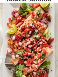 This easy roast Salmon with Strawberry Salsa feels elegant but takes just 20 minutes and minimal effort. Perfect for summer weeknights and entertaining!