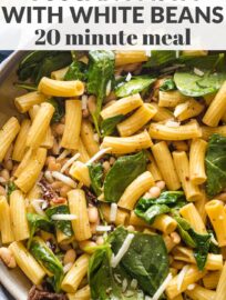 This simple Tuscan-inspired Pasta with Cannellini Beans is shockingly fast and easy to make, but delivers big flavors in a satisfying one-pan meal.