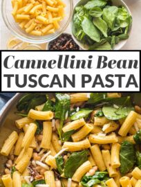 This simple Tuscan-inspired Pasta with Cannellini Beans is shockingly fast and easy to make, but delivers big flavors in a satisfying one-pan meal.