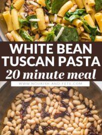 This simple Tuscan-inspired Pasta with Cannellini Beans is shockingly fast and easy to make, but delivers big flavors in a satisfying one-pan meal.