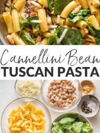 This simple Tuscan-inspired Pasta with Cannellini Beans is shockingly fast and easy to make, but delivers big flavors in a satisfying one-pan meal.