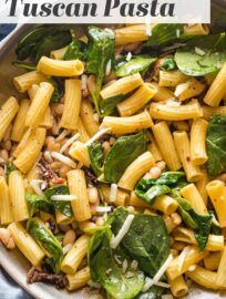 This simple Tuscan-inspired Pasta with Cannellini Beans is shockingly fast and easy to make, but delivers big flavors in a satisfying one-pan meal.