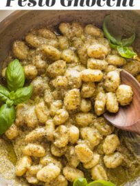 This Creamy Pesto Gnocchi is a comforting, family-friendly vegetarian meal that takes just 20 minutes from start to finish. Cook the gnocchi straight in the sauce for a true one pan wonder you'll enjoy time and again.