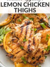 With a simple marinade and a quick cooking time, these tender Lemon Chicken Thighs will be a new family favorite. Juicy, flavorful, and easy to make on the grill or the stovetop.