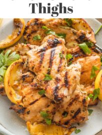 With a simple marinade and a quick cooking time, these tender Lemon Chicken Thighs will be a new family favorite. Juicy, flavorful, and easy to make on the grill or the stovetop.