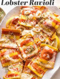 Simply the best Cream Sauce for Lobster Ravioli! It has a silky texture and hints of garlic, thyme, white wine, and shallot, yet takes just 20 minutes. Pair store-bought ravioli with this elegant homemade sauce and enjoy a meal worthy of date night -- or the dinner guests you really want to impress.