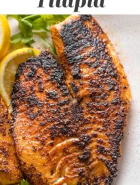 Blackened tilapia makes an ultra-fast, healthy dinner with flavor you'll legitimately crave. Serve with rice and your favorite veggie for a quality dinner in no time at all.