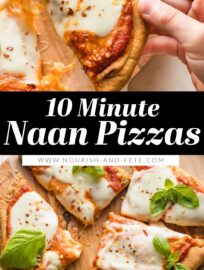 This easy Naan Pizza takes just 10 minutes to toss together but delivers a delicious, fun, and totally customizable dinner your whole family will adore.