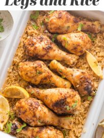 This easy recipe for Oven Baked Chicken Legs and Rice is loaded with flavor and perfect for a cozy supper. It uses simple, real food ingredients, requires just 10 minutes of prep, and cooks away in the oven while you enjoy your day.