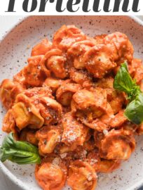 This easy Tortellini with Creamy Tomato Sauce delivers a delicious, real food dinner in just 15 minutes. The tortellini cook right in the sauce for a true one pan wonder with rich flavor.