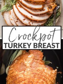 This easy recipe for turkey breast in the slow cooker takes just 10 minutes of prep and turns out the most tender, juicy, and flavorful turkey.
