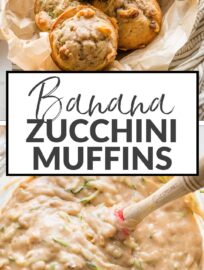 These delicious Banana Zucchini Muffins pack a little veggie and fruit into a tender, lightly sweet and spiced package that everyone will devour. Easy to make with a one-bowl batter and quick baking time. Freezer-friendly for make-ahead breakfasts. We love adding walnuts, but they're optional. (Or add chocolate chips for a real treat!)