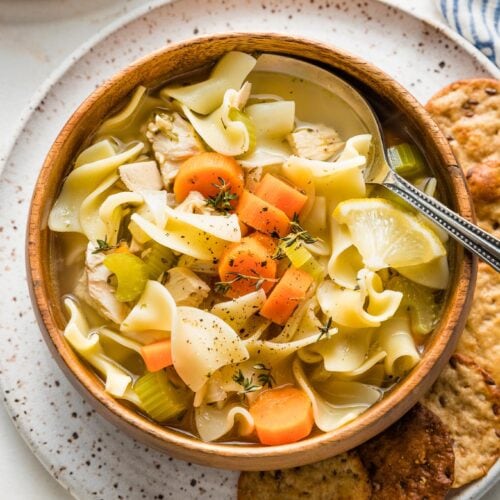 The Coziest Chicken Noodle Soup