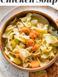 This cozy, classic Chicken Noodle Soup with Egg Noodles tastes like a long-simmering labor of love but is ready in about 30 minutes. Perfect for a sick day or chilly evening when need something comforting and delicious yet quick.