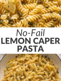 This easy lemon caper pasta recipe uses just a handful of ingredients and takes about 20 minutes, yet tastes fresh and flavorful. It's a lovely simple meal by itself, or an elegant side dish to chicken, fish, or shrimp.