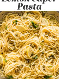 This easy Lemon Caper Pasta recipe uses just a handful of ingredients and takes about 20 minutes, yet tastes fresh and flavorful. It's a lovely simple meal by itself, or an elegant side dish to chicken, fish, or shrimp.