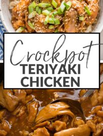 Slow cooker Teriyaki Chicken is utterly delicious and stunningly easy to make. You'll love the shredded chicken coated in a savory, honey-sweetened sauce flavored with garlic, ginger, and sesame oil. Pair with rice, steamed veggies, or both for a satisfying and flavorful meal.