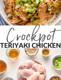 Slow cooker Teriyaki Chicken is utterly delicious and stunningly easy to make. You'll love the shredded chicken coated in a savory, honey-sweetened sauce flavored with garlic, ginger, and sesame oil. Pair with rice, steamed veggies, or both for a satisfying and flavorful meal.