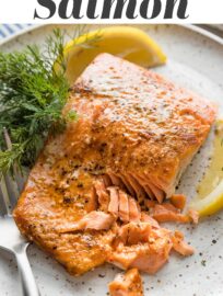 The not-so-secret secret to perfect salmon each and every time? Start it in a cold oven! Turn on the heat, and 25 minutes later you'll have, without fail, the most tender, moist, flavorful salmon you can imagine.