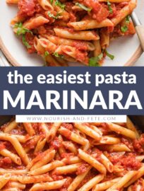 This easy recipe for homemade Pasta Marinara is fast, tasty, and packed with flavor. Skip the jar and rely on this for a fresh, family-friendly recipe that can easily be ready in less than 30 minutes.