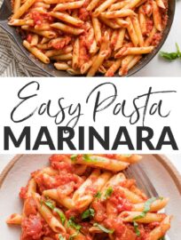 This easy recipe for homemade Pasta Marinara is fast, tasty, and packed with flavor. Skip the jar and rely on this for a fresh, family-friendly recipe that can easily be ready in less than 30 minutes.