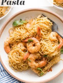 This jerk shrimp pasta recipe has a light sauce, tender sweet onions, and juicy shrimp coated in a sweet and flavorful spice blend. Best of all, it's easy to make in just about 30 minutes.