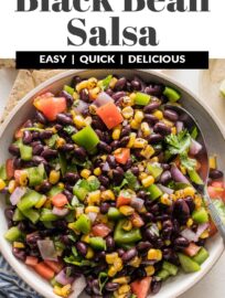 Transform simple ingredients into a fresh and vibrant Black Bean Salsa. It's delicious, takes about 10 minutes, and is great for parties, snacking, or adding to your favorite tacos or bowls.