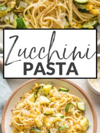 This irresistible pasta with zucchini, corn, and garlicky toasted breadcrumbs is ready in about 25 minutes and uses everyday ingredients. Crisp-tender veggies, a light sauce, and plenty of Parmesan complete the meal.